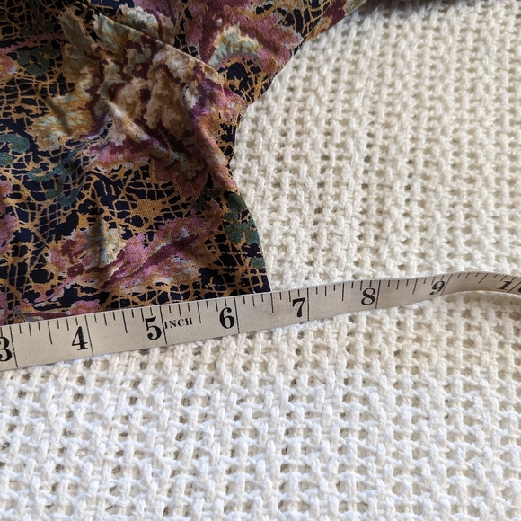 Vintage Petite Sophisticate Short Sleeve Top Lace Collar Floral Women's Medium - Picture 8 of 9